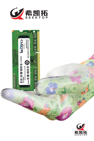 13G Floral Printed Polyester Shell PU Coated